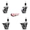 Service Caster 3'' Semi Steel Wheel Swivel 1-3/8'' Expanding Stem Caster Set 2 Brakes, 4PK SCC-EX20S314-SSS-2-PLB-2-138 - alternate 5